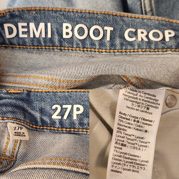 J. Crew Demi Boot Crop Jeans Mid-rise Distressed Medium Wash 27P - Picture 11 of 12